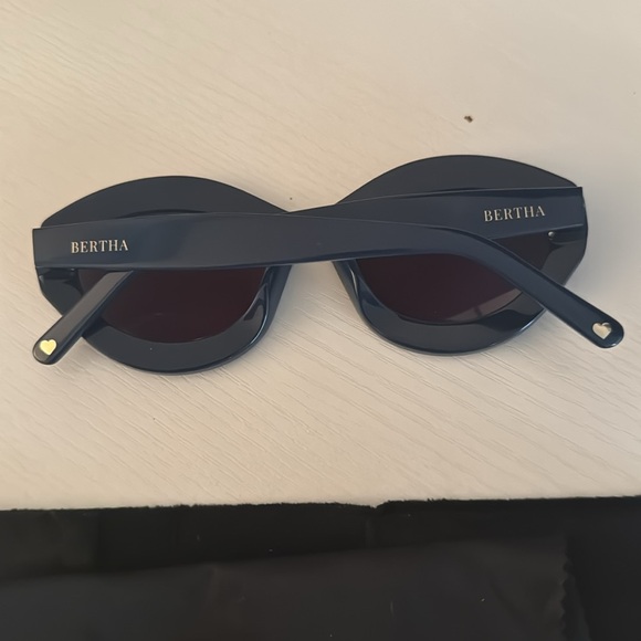 New Bertha Oval Sunglasses - Severine - blue made in Italy - Picture 4 of 7
